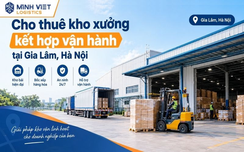 Cho Thuê Kho Xưởng Kết Hợp Vận Hành Tại Gia Lâm, Hà Nội
